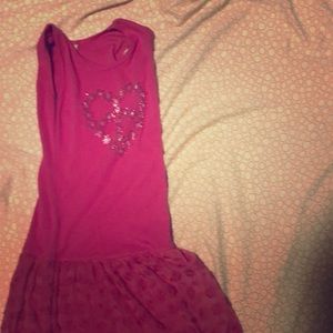 A pink dress with heart design!!!